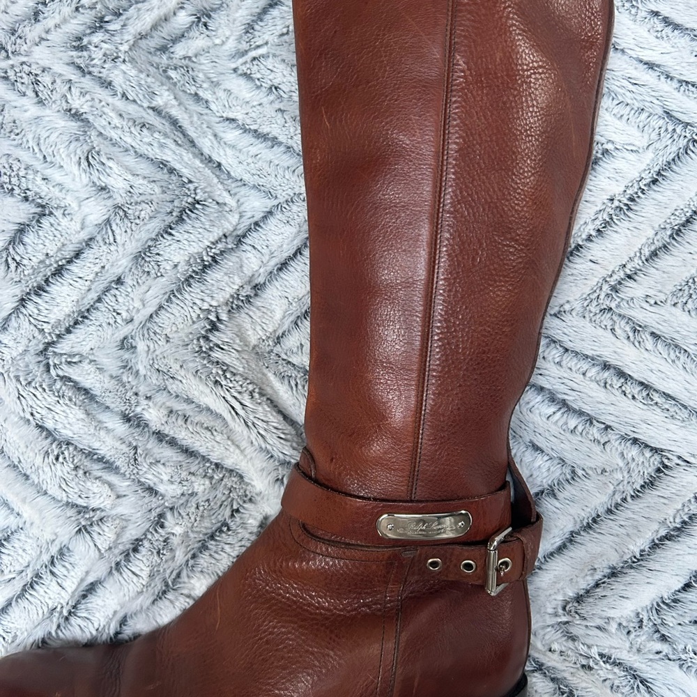 Sweet Classic Ralph Lauren Leather Knee-High Riding Boot